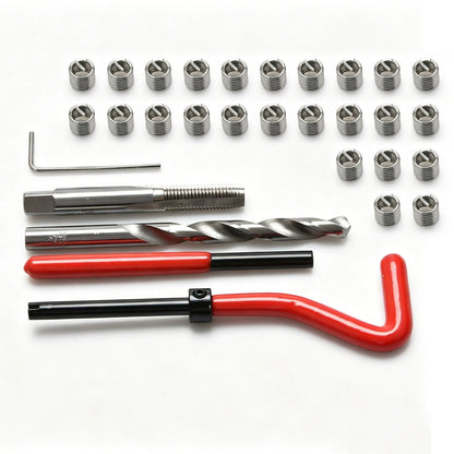 M8 x 1.25 Thread Repair Kit Stainless Steel Insert Set for Aluminum Cast Iron