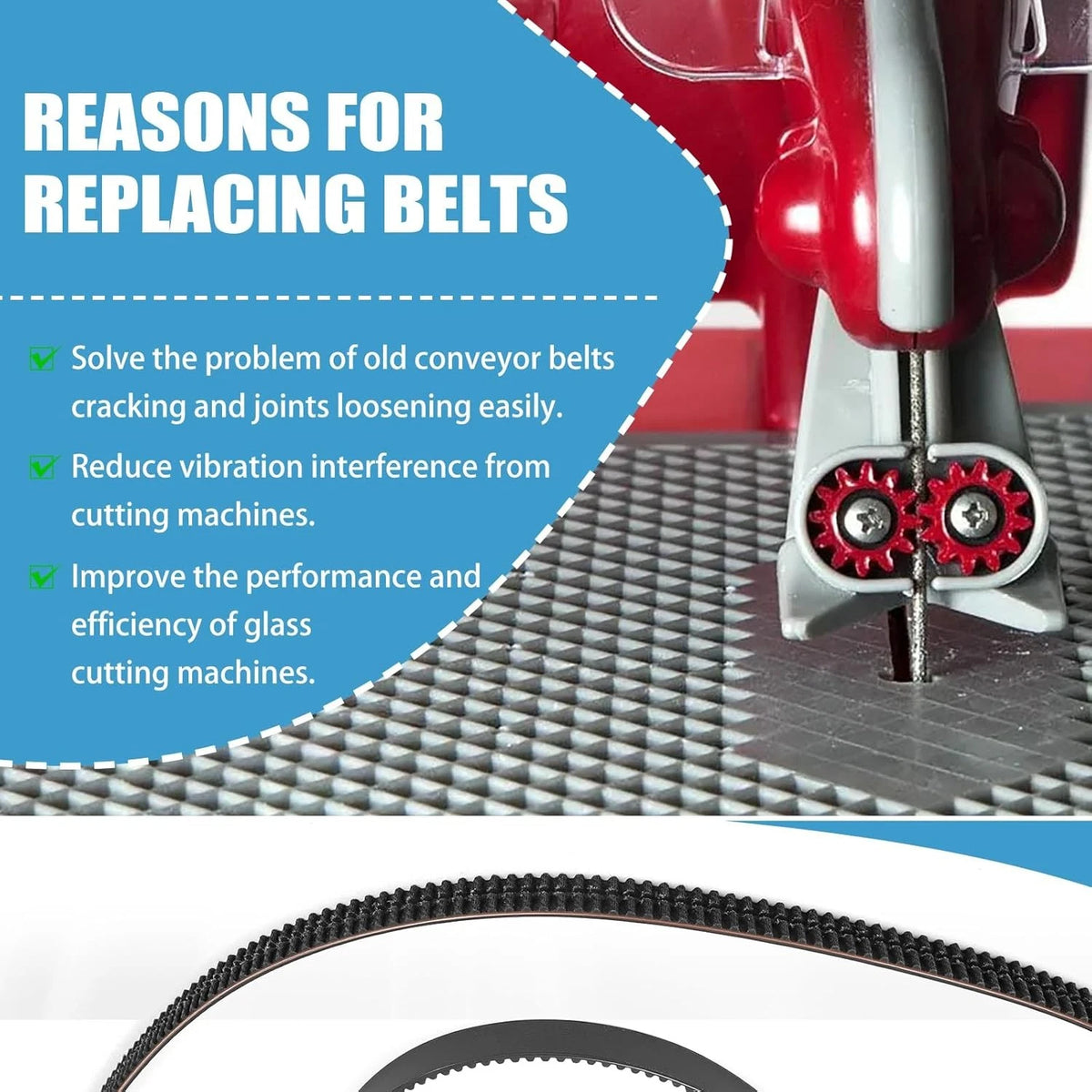 Ring Saw Replacement Drive Belt for Gemini Taurus 2 and 3 Black