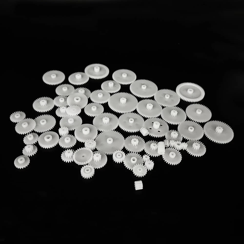 58PCS Small Gears Set Plastic Module 0.5 for DC Motor DIY Model Toys...
