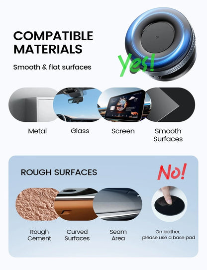 Lamicall Car Phone Holder Mount - [Ultra Vacuum Suction] Holders Black