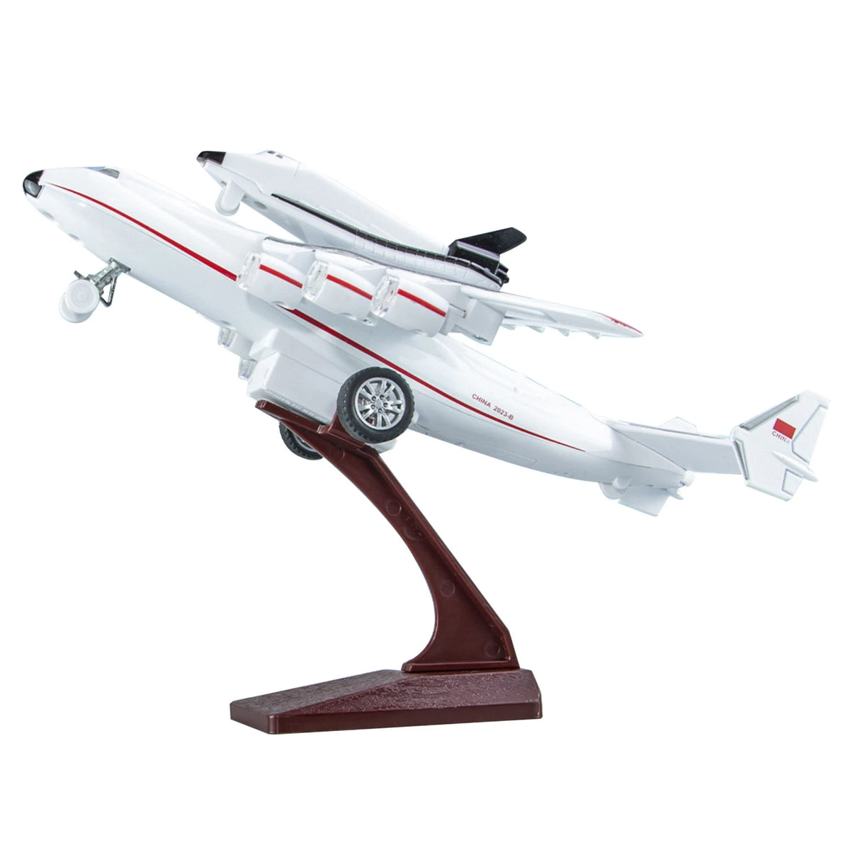 1/400 An225 Mriya Plane w/Buran Orbiter Model Sound Light Pull Back Gift,