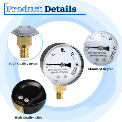 Stainless Steal Cooker Pressure Guage,Replace for Presto 85772 0, silver