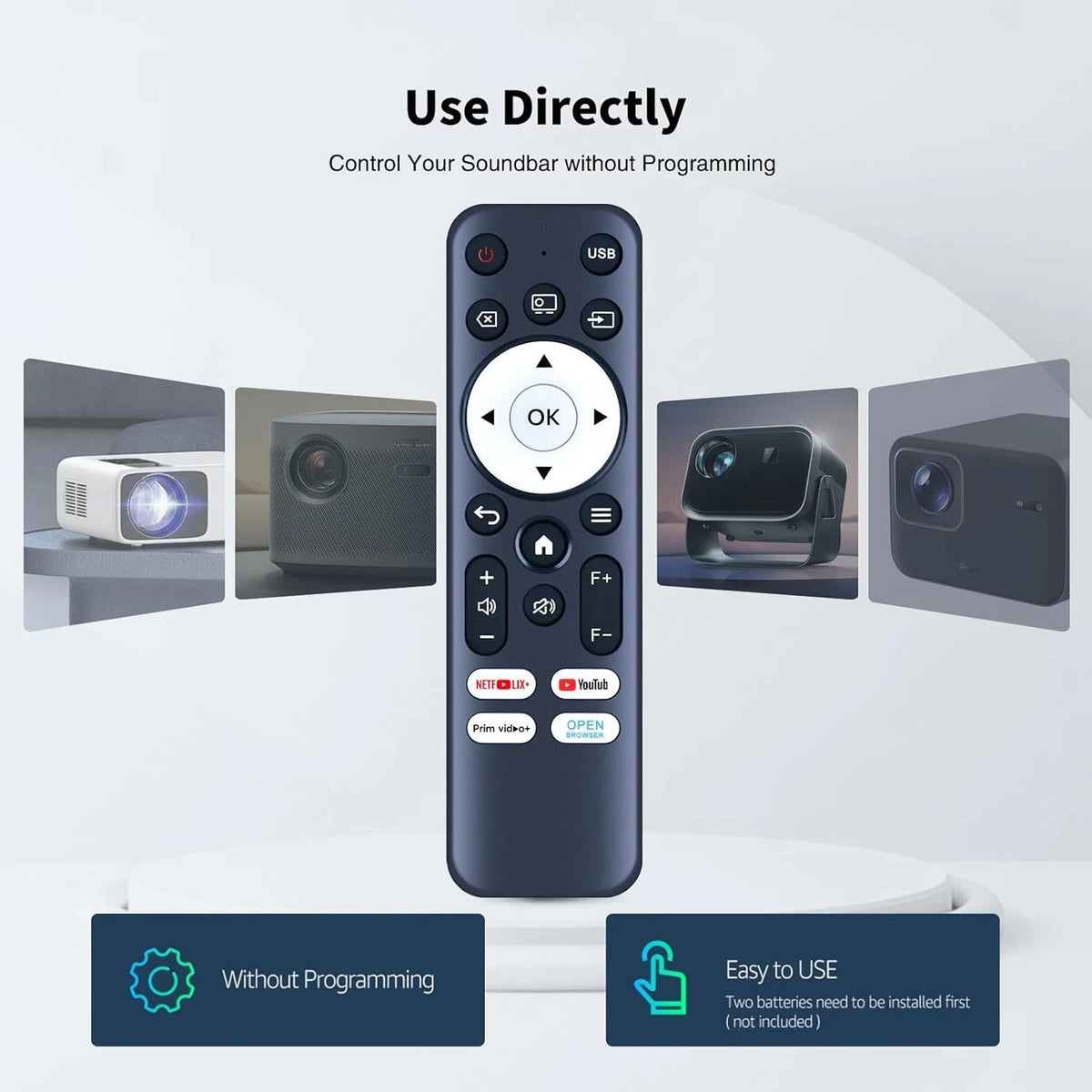 Remote Control For DBPOWER N5 / TMY V58,T02 / XuanPad X3 Projector