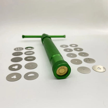 Clay Extruders Fondant Extruder with 20 Discs, Sugar Paste Cake Decor Green