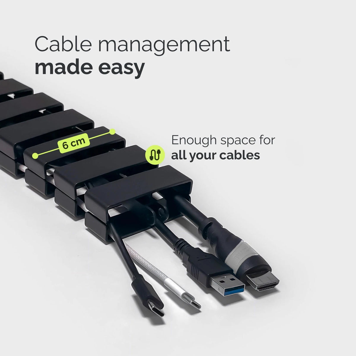 VALU Cable Management Spine – 49 Inch Organizer for Black