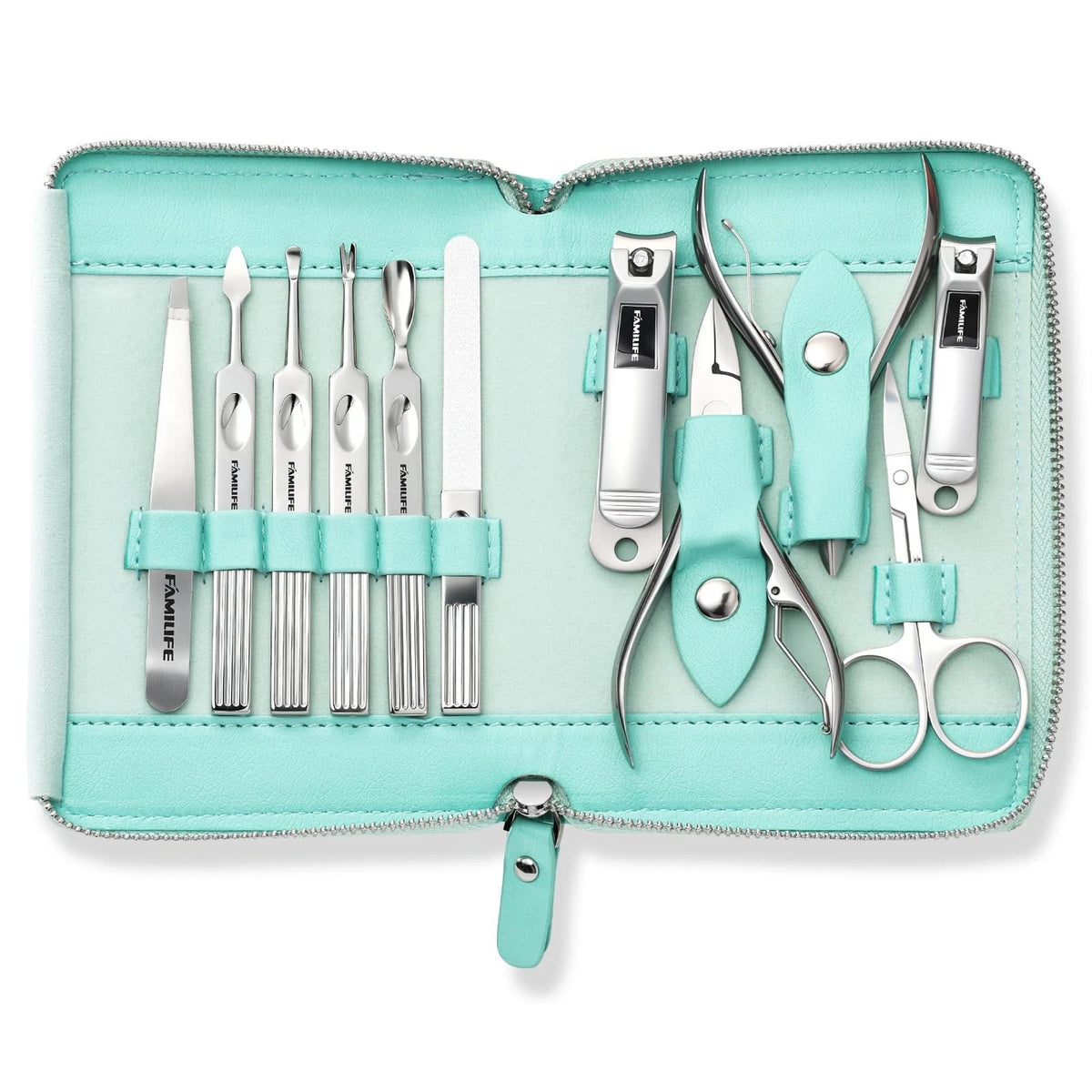 FAMILIFE Manicure Kit for Women, Professional Set Nail Green