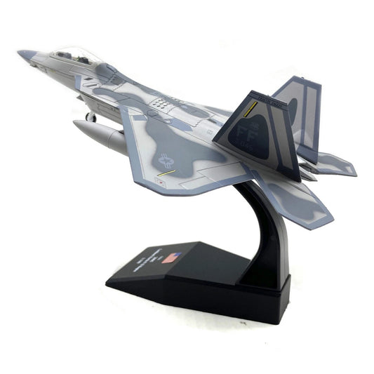 Retro 1/100 US F22 Raptor Stealth Fighter Alloy Jet Aircraft Model Military