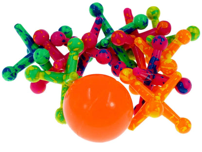 JA-RU Jumbo Jax Toy Set (3 Pack) Soft Rubber Jacks Game 3 Packs,