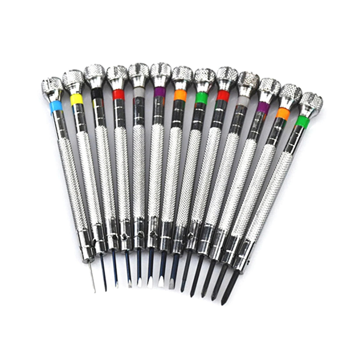 13Pack Metal 0.6-2mm Slotted 1.2-2mm Cross Screwdriver Watchmaker Repair Tool