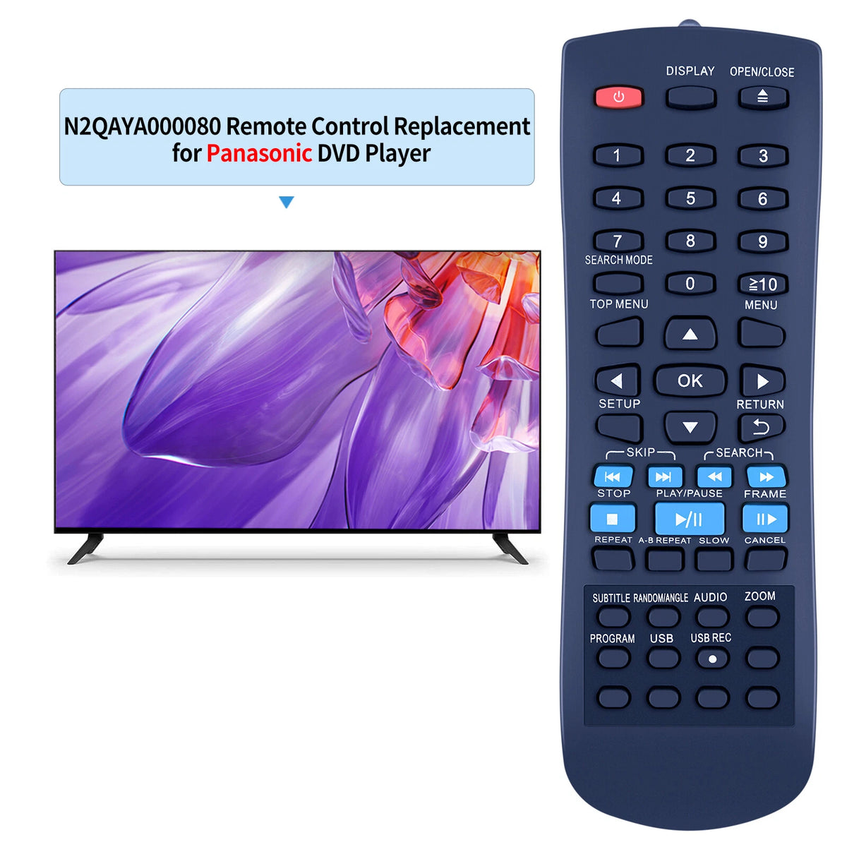 N2QAYA000080 Remote Control For Panasonic DVD Player DVD-S700 DVD-S500