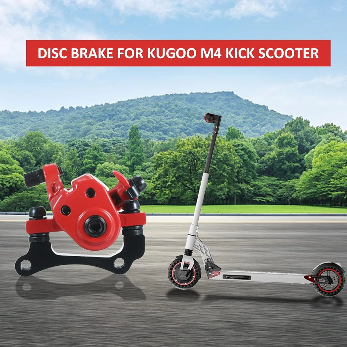 HUIOP Solid Disc Brake, Brake Calipers Front Rear Brake...