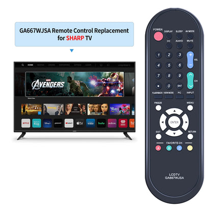 GA667WJSA Remote Control For Sharp TV LC-32D49 LC-37SB24 LC-40D78UN LC-46SB57U