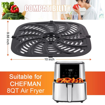 Upgraded Air Fryer Replacement Grill Pan for Chefman 8 QT, Nonstick Tray
