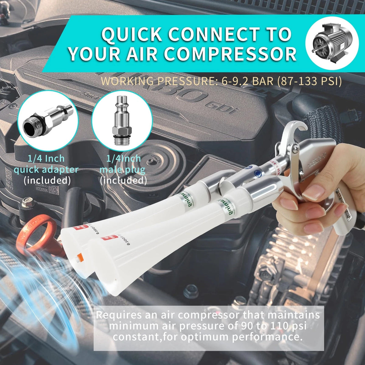 GOCCIDA Tornado Car Cleaning Gun Interior Dust Cleaner Blower
