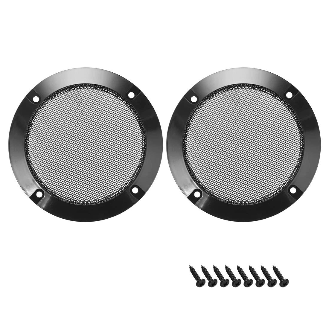 uxcell 2pcs 2" Speaker Grill Mesh Decorative Circle Woofer Guard Black