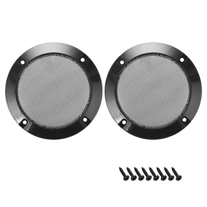 uxcell 2pcs 2" Speaker Grill Mesh Decorative Circle Woofer Guard Black