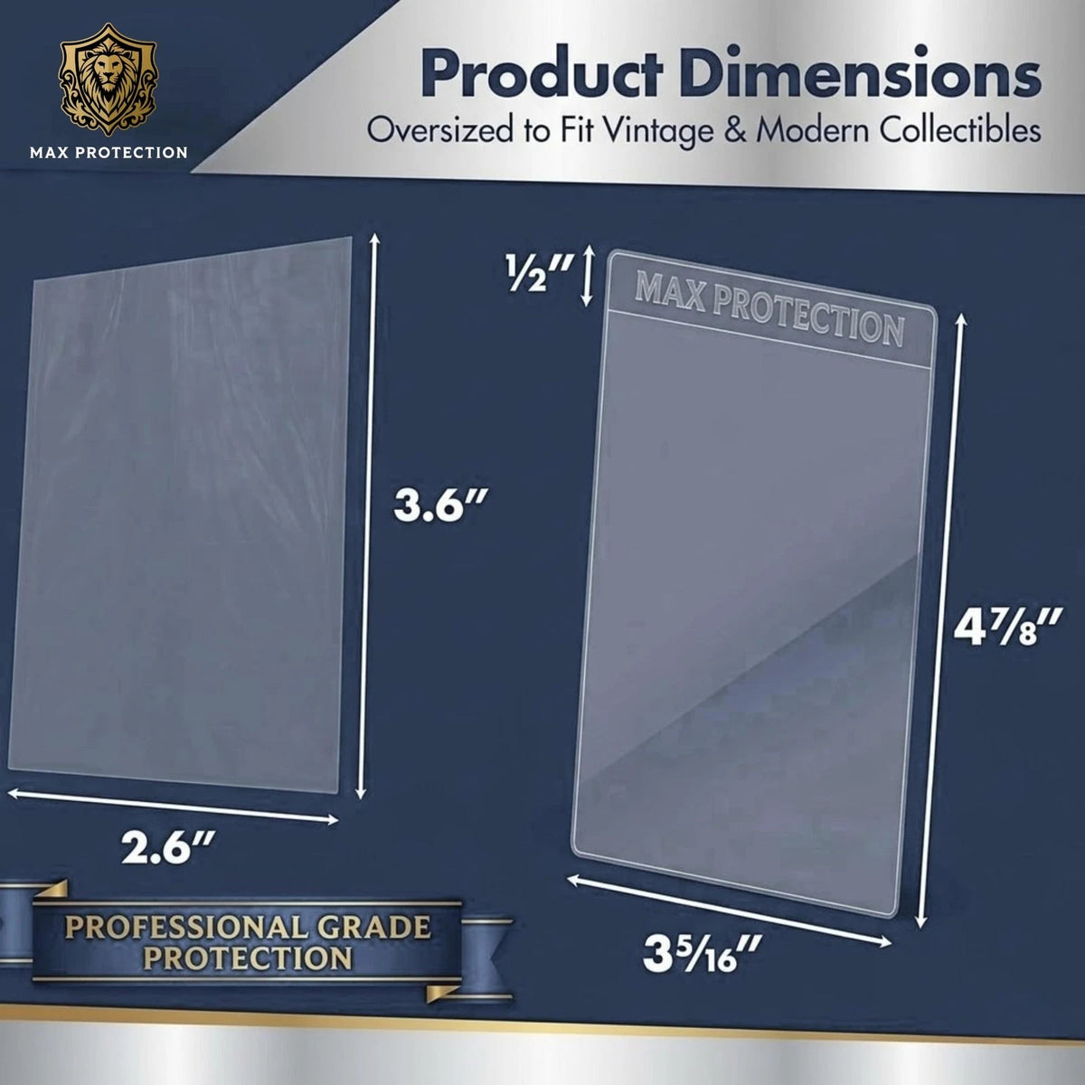 Max Protection ProGuard 1 Semi 100 Card Holders + 100 Sleeves, Clear