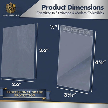 Max Protection ProGuard 1 Semi 100 Card Holders + 100 Sleeves, Clear