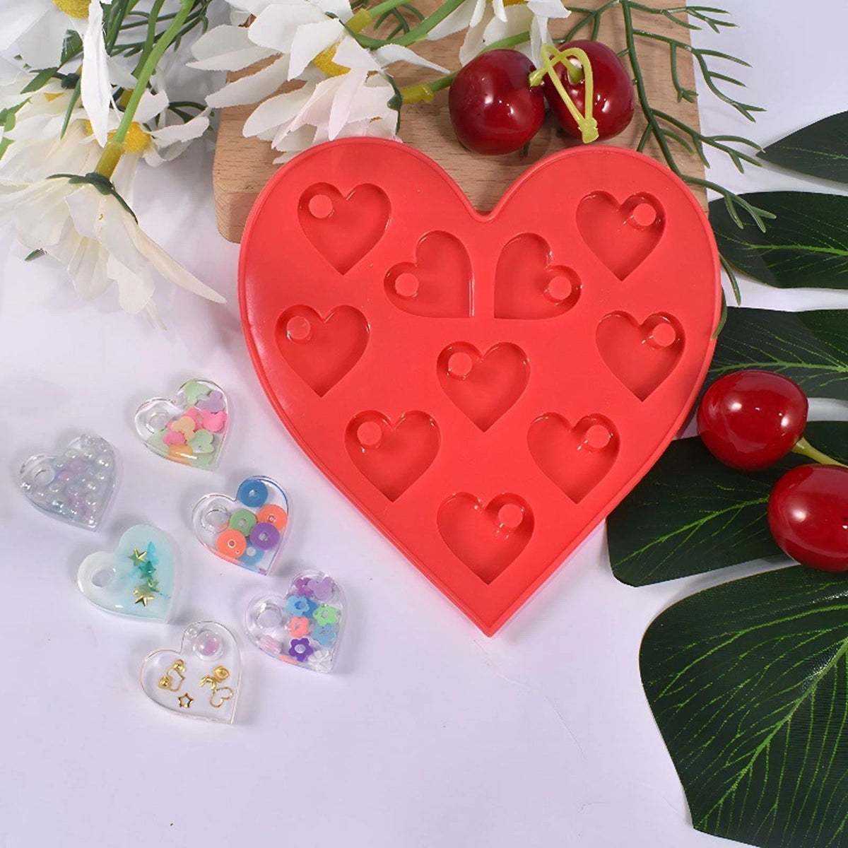 DIY Silicone Keychain Mold Handmade Jewelry Hanging Epoxy Resin Casting Mould