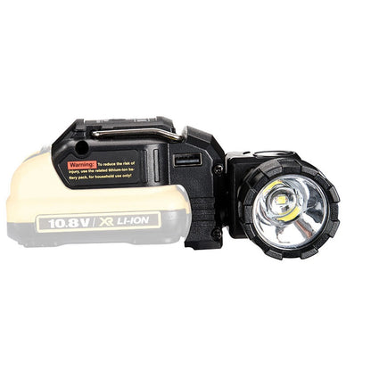 Handheld LED Work Light Flashlight Adapter For DeWalt 12V MAX Li-Ion Battery F