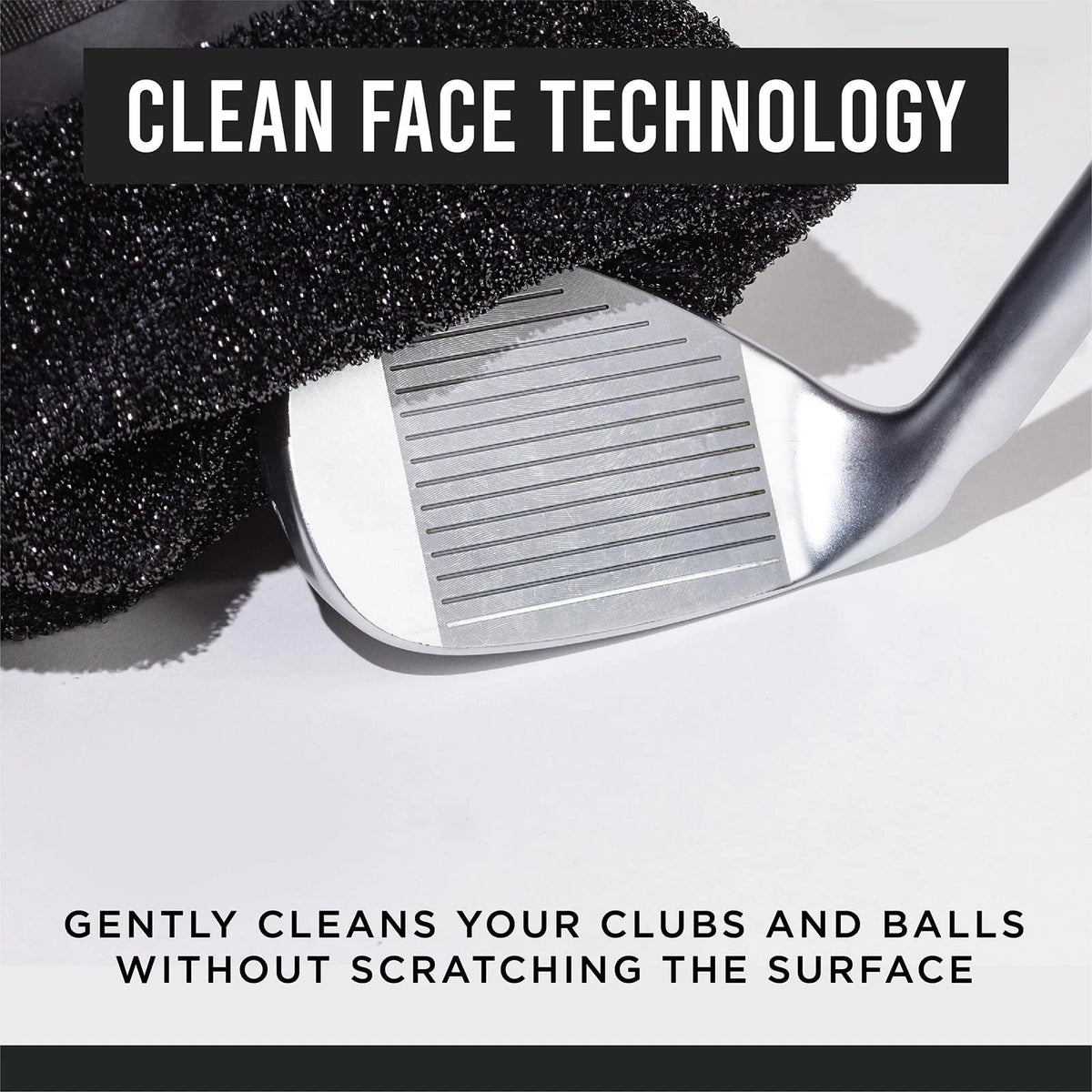 Club Scrub  Golf and Ball Cleaning Bag, Clean Face Black