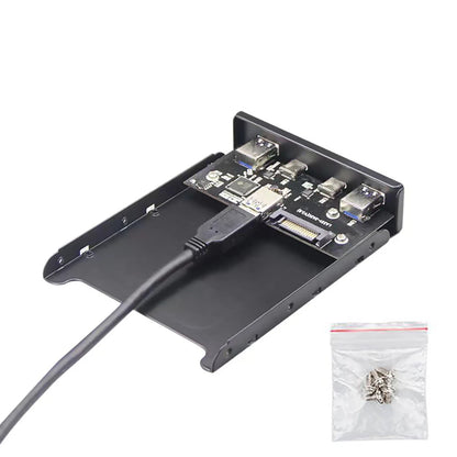 3.5 Inch Ports USB Front Panel Floppy Bay Expansion Adapter Computer Accessories