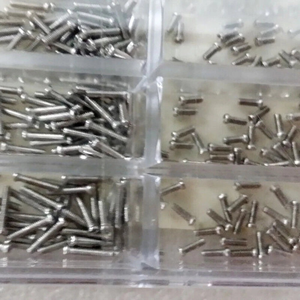 1.6/2/2.5/3/3.5/4/4.5/5/5.5/6mm Stainless Steel Watch Screws Repairing Kit