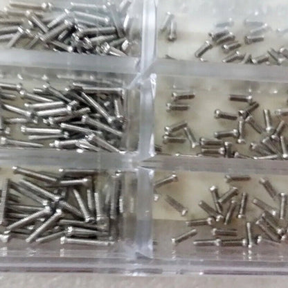 1.6/2/2.5/3/3.5/4/4.5/5/5.5/6mm Stainless Steel Watch Screws Repairing Kit