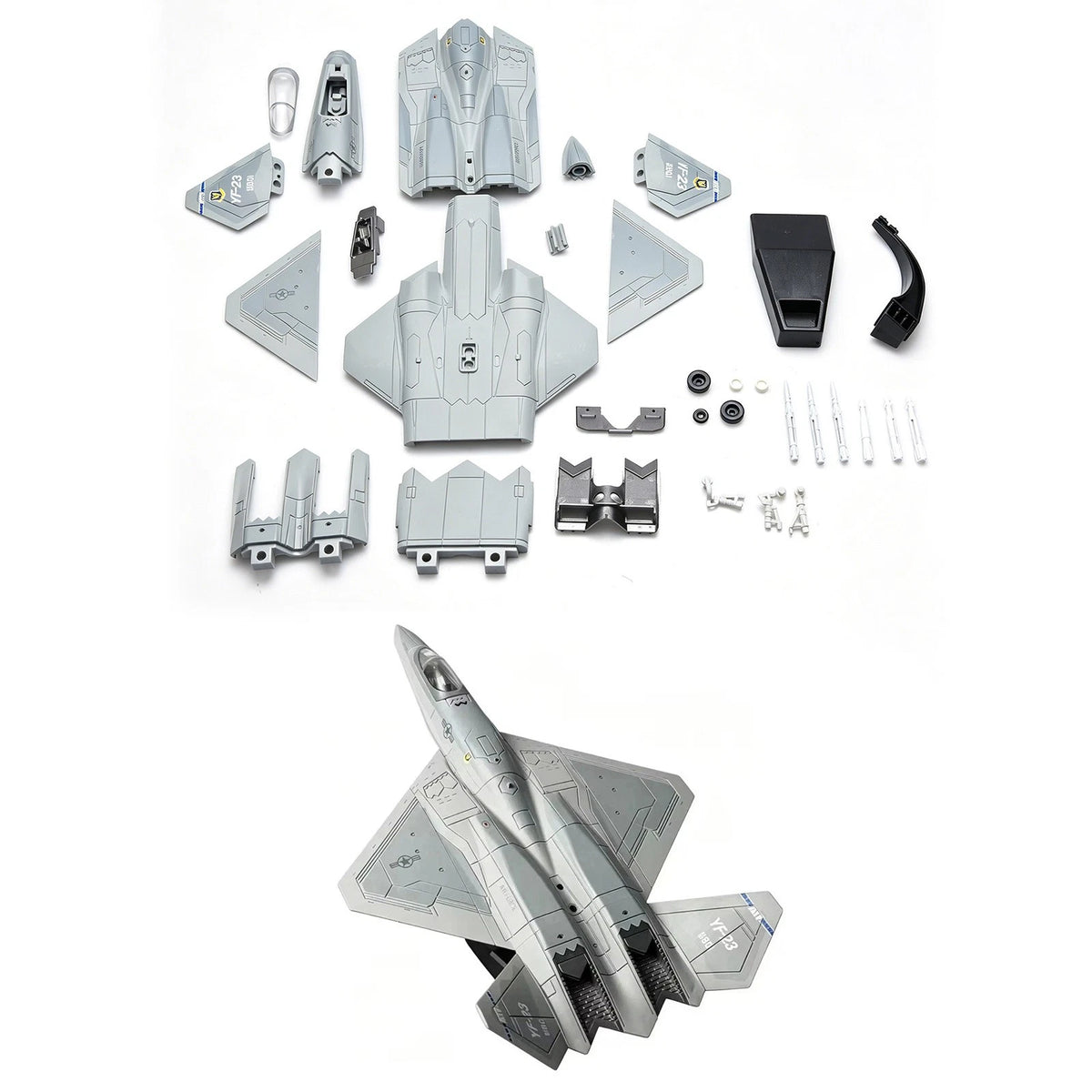 1:72 Scale YF-23 Stealth Fighter Building Blocks Kit, Durable ABS, Snap-Fit