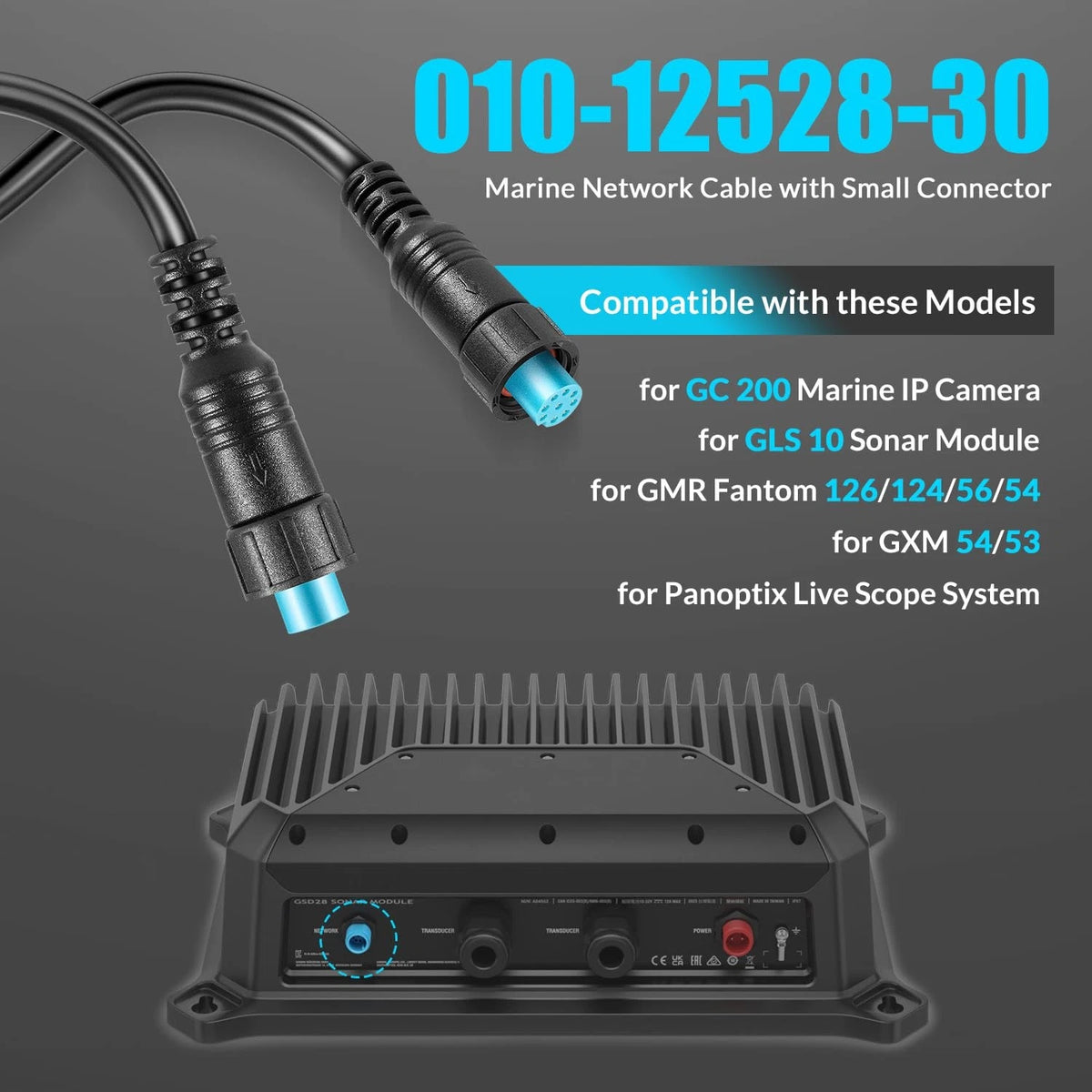 010-12528-30 Marine Network Cable 6.5 ft./2 m, Small Connector, ft. / 2 m