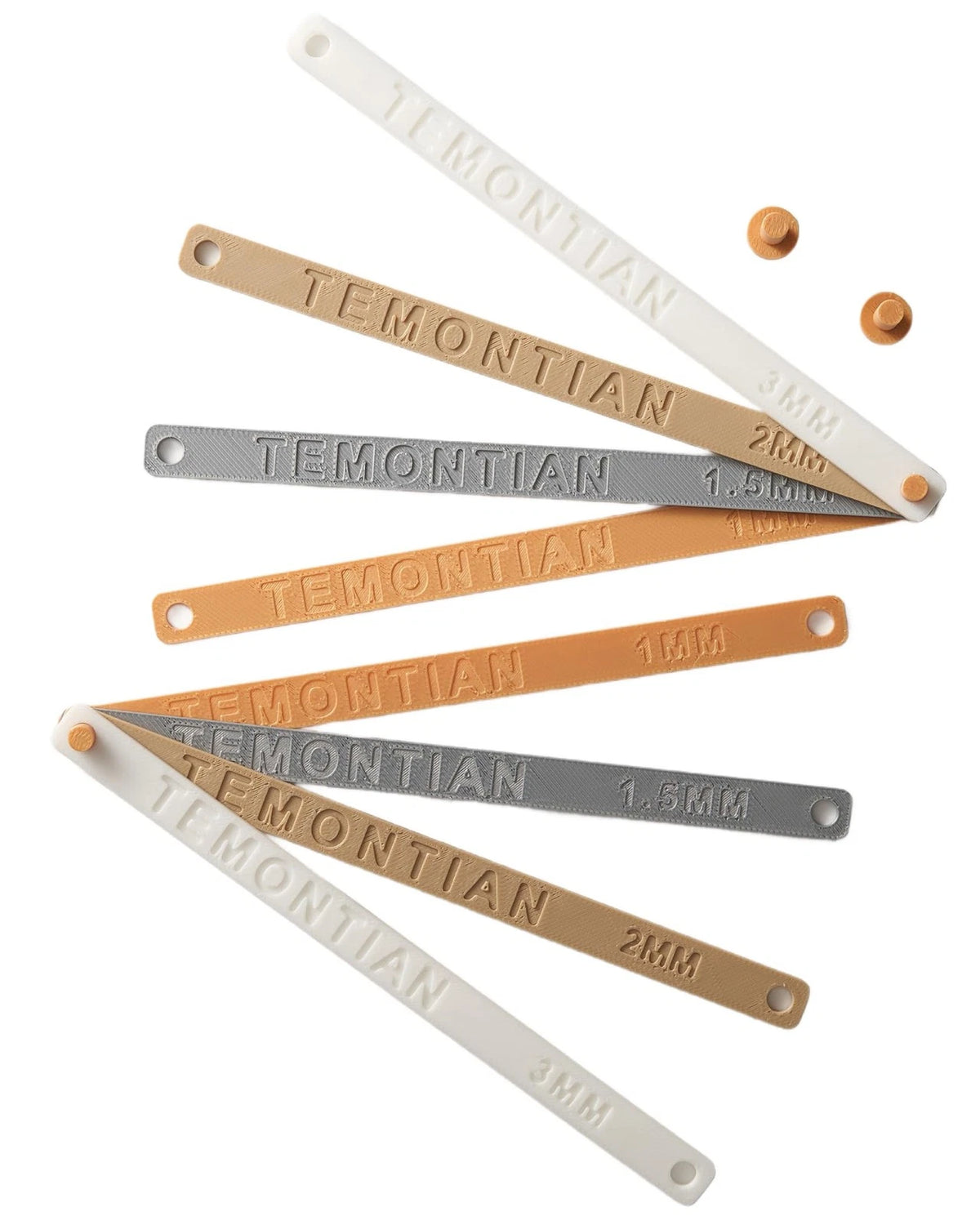 TEMONTIAN Polymer Clay Depth Guide Set, 4-Pair 13 Thickness 1-7.5Mm