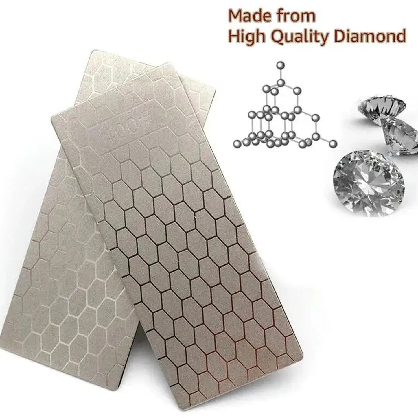 Diamond Sharpening Stone Set,8 Pcs Lapping Plate SET-C, Silver