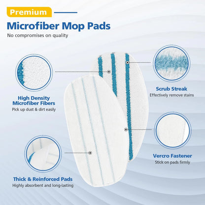 LINNIW 6 Pack Replacement Steam Mop Pads Compatible for of 6, PAD 6