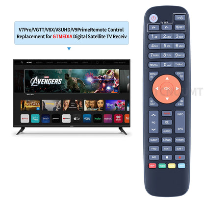 Remote Control For GTMEDIA V7Pro/V7TT/V8X/V8UHD/V9Prime TV Receiver