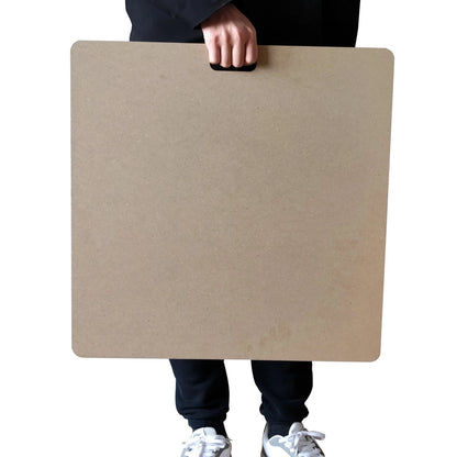 Clay Wedging Board with Built in Handle Portable Wooden 22 x 22 inches, Beige
