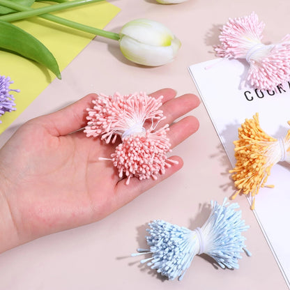 SynHHergyx 1200 Pcs Flower Stamens for Crafts, Artificial Mixed Color