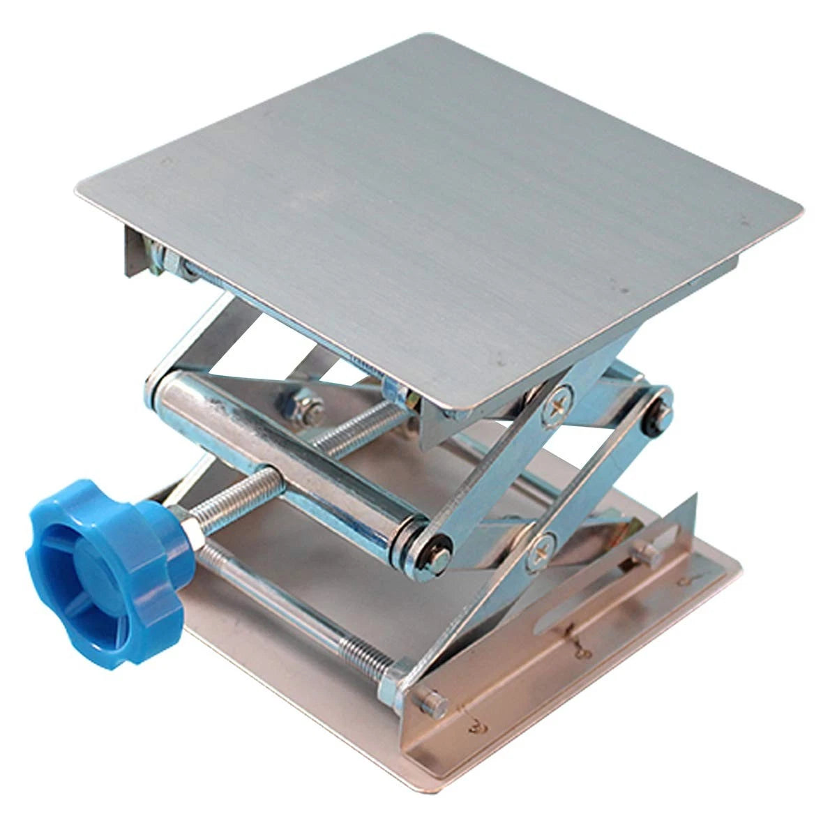 Stainless Steel Lab Jack Stand Table Lift Laboratory Mini Scissor Silver