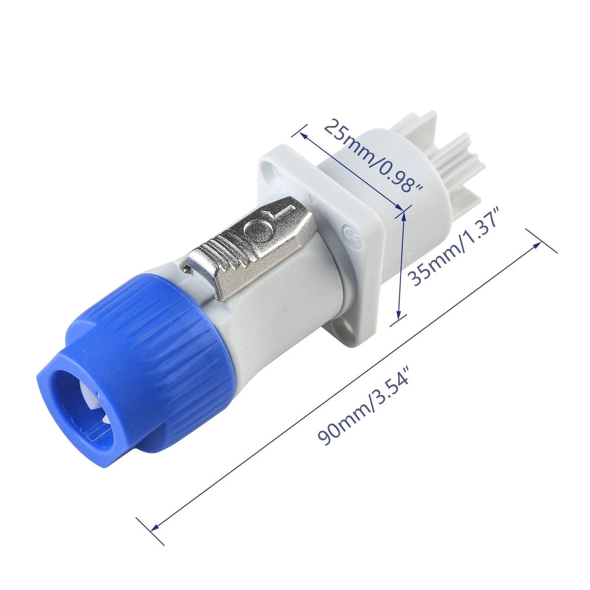 Powercon Connector Input/Output Set - Standard, 1 Blue+1 White