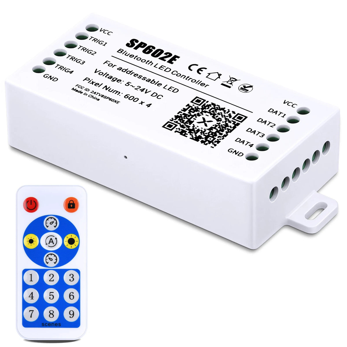 WS2812B WS2811 WS2813 WS2815 1903 SP602E Bluetooth Controller w/4 Signal Outputs