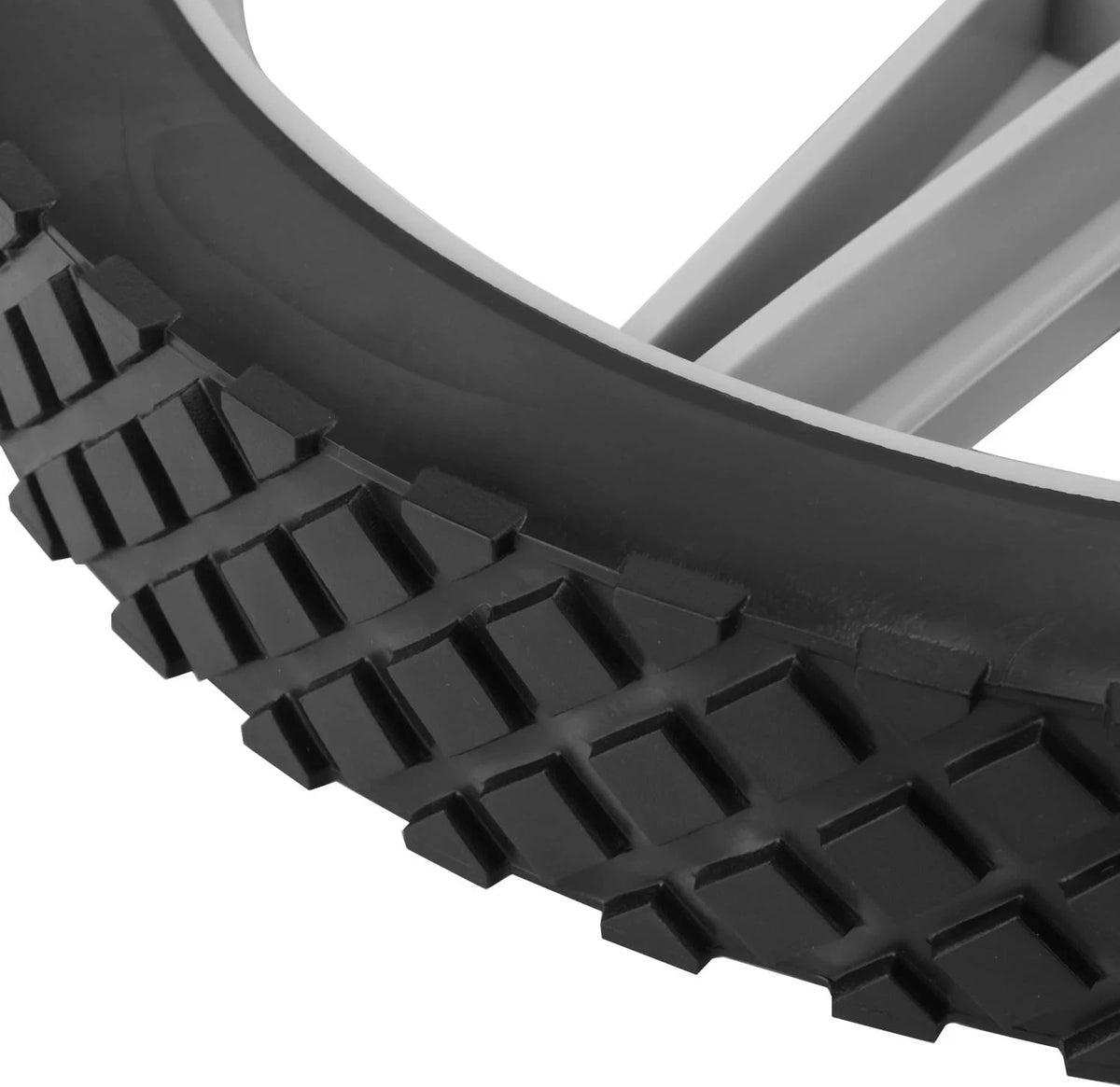 2 Pack Spoked Plastic Wheel and Tire, 12 x 12 inches, black+ gray