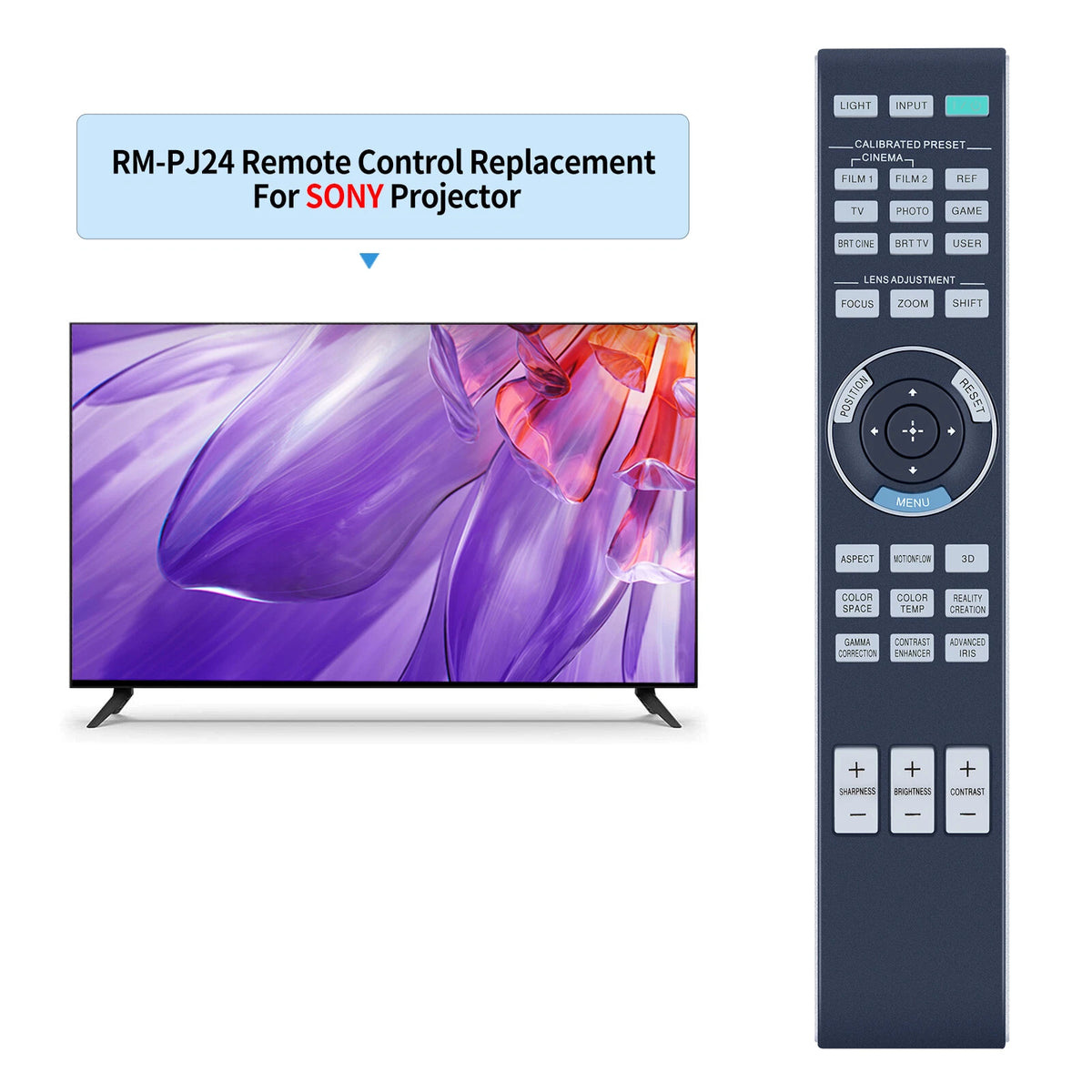 RM-PJ24 Remote Control For Sony Projector VPLVW360ES VW385ES VW500ES VW520ES