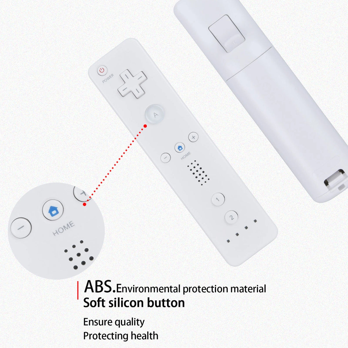 Remote Controller with Nunchuck, Compatible with Nintendo Wii/Wii U -White