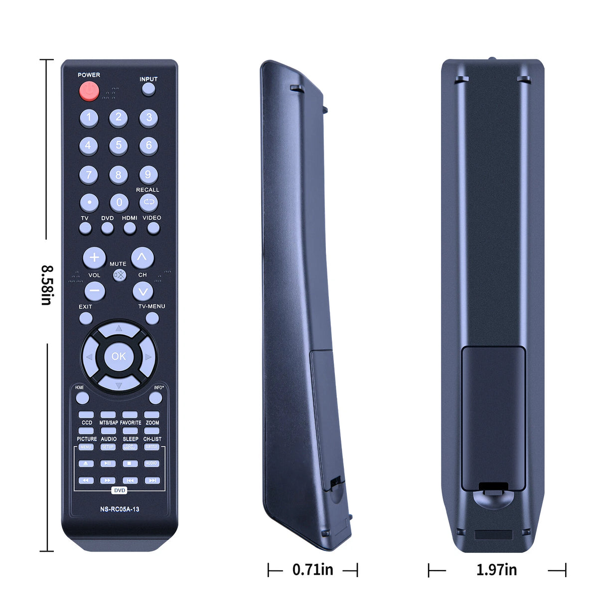 NS-RC05A-13 Remote Control For Insignia DVD Combo TV NS-19ED200NA14