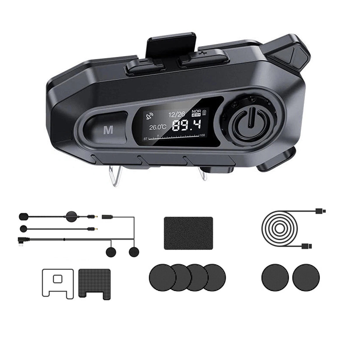 Bluetooth 5.4 Motorcycle Helmet Headset for Bike Helmet with Communication