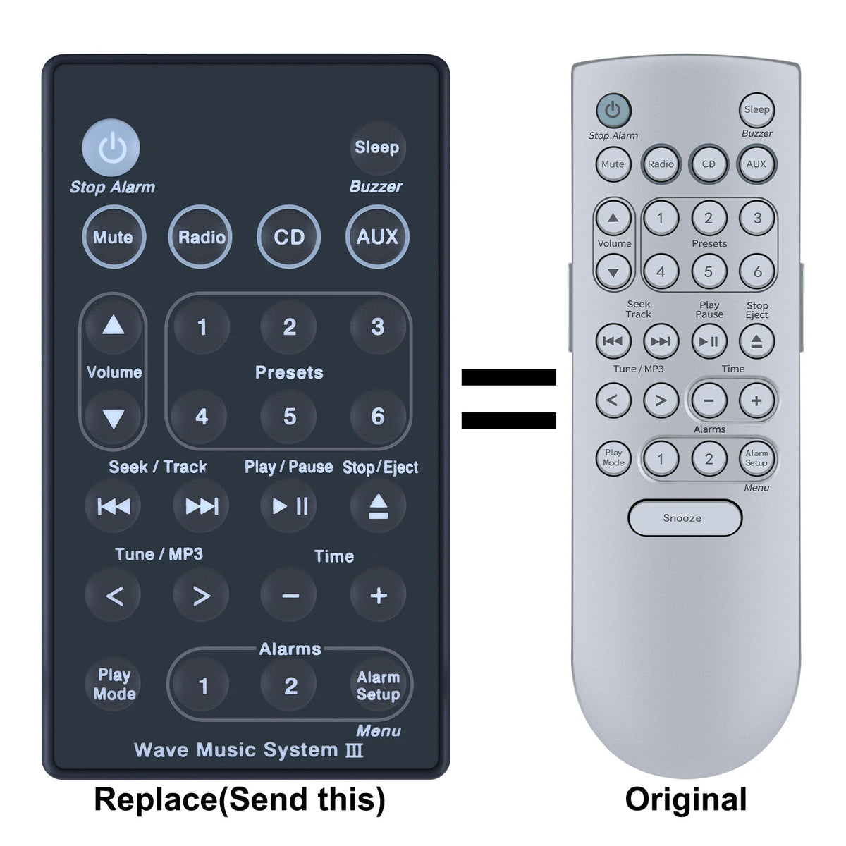 Replacement Remote Control For Bose Wave Music System Premium Backlit Remote