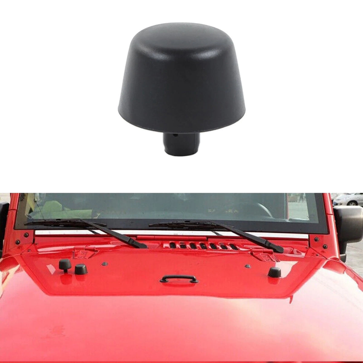 1 PC Black Rubber Bumper Cushion Hood Stopper For Jeep Wrangler JK 2007-2018