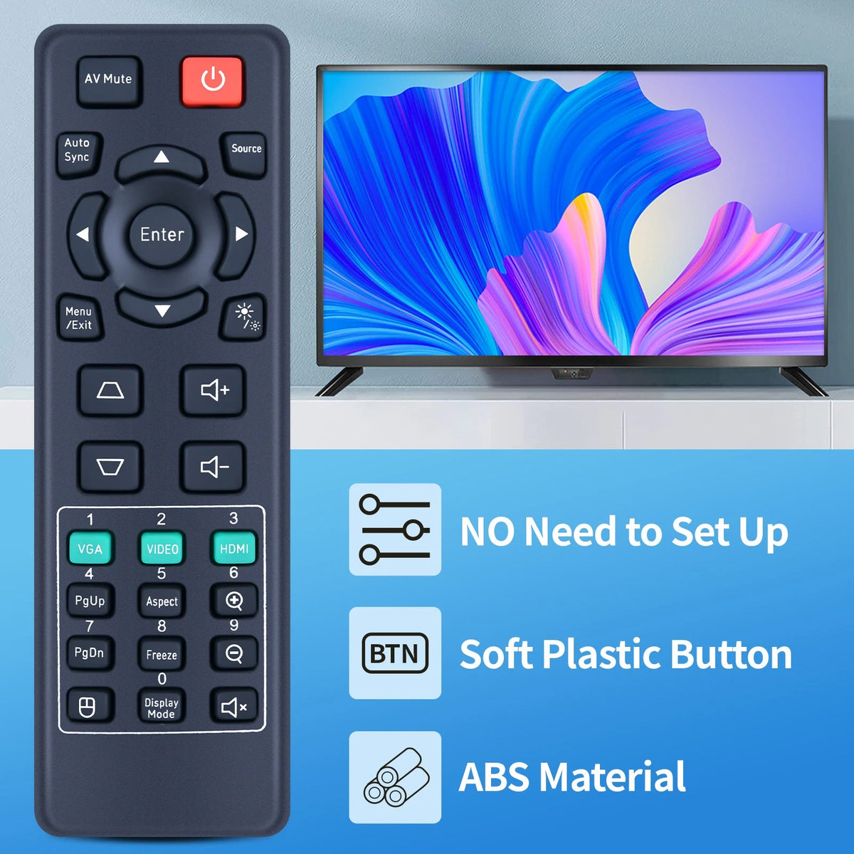 Replace Remote Control For ViewSonic PX701-4K True 4K Projector PS502X PX704HD