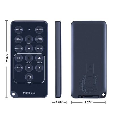 Replacement Remote Control For Maxell MXSB-250 Digital Soundbar TV Speaker