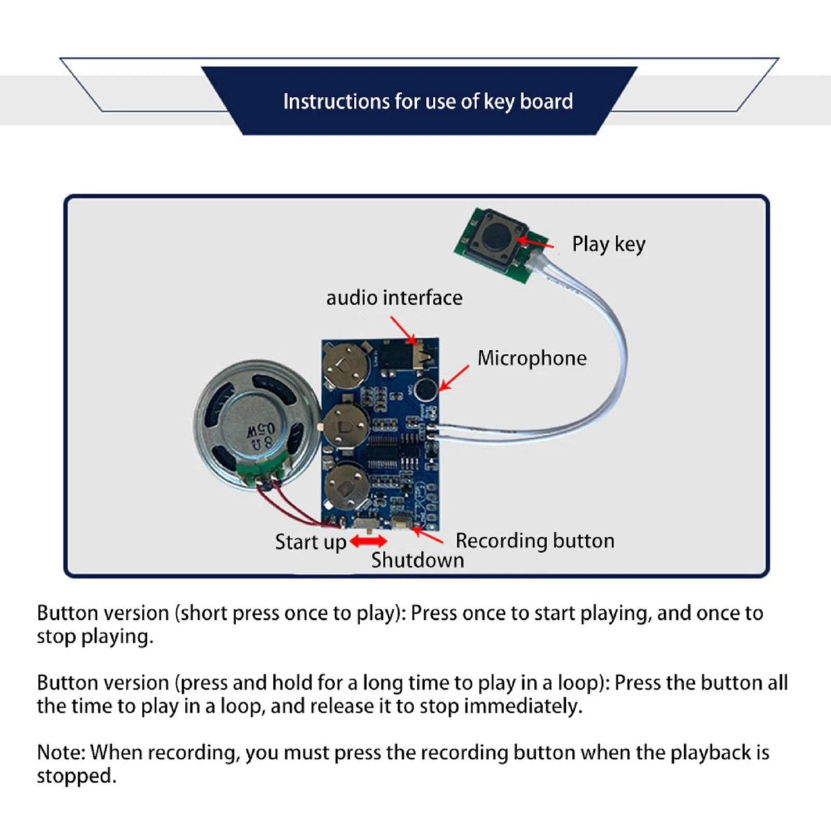 17 Min Sound Voice Music Recorder Board Voice Chip Module for Greeting Card