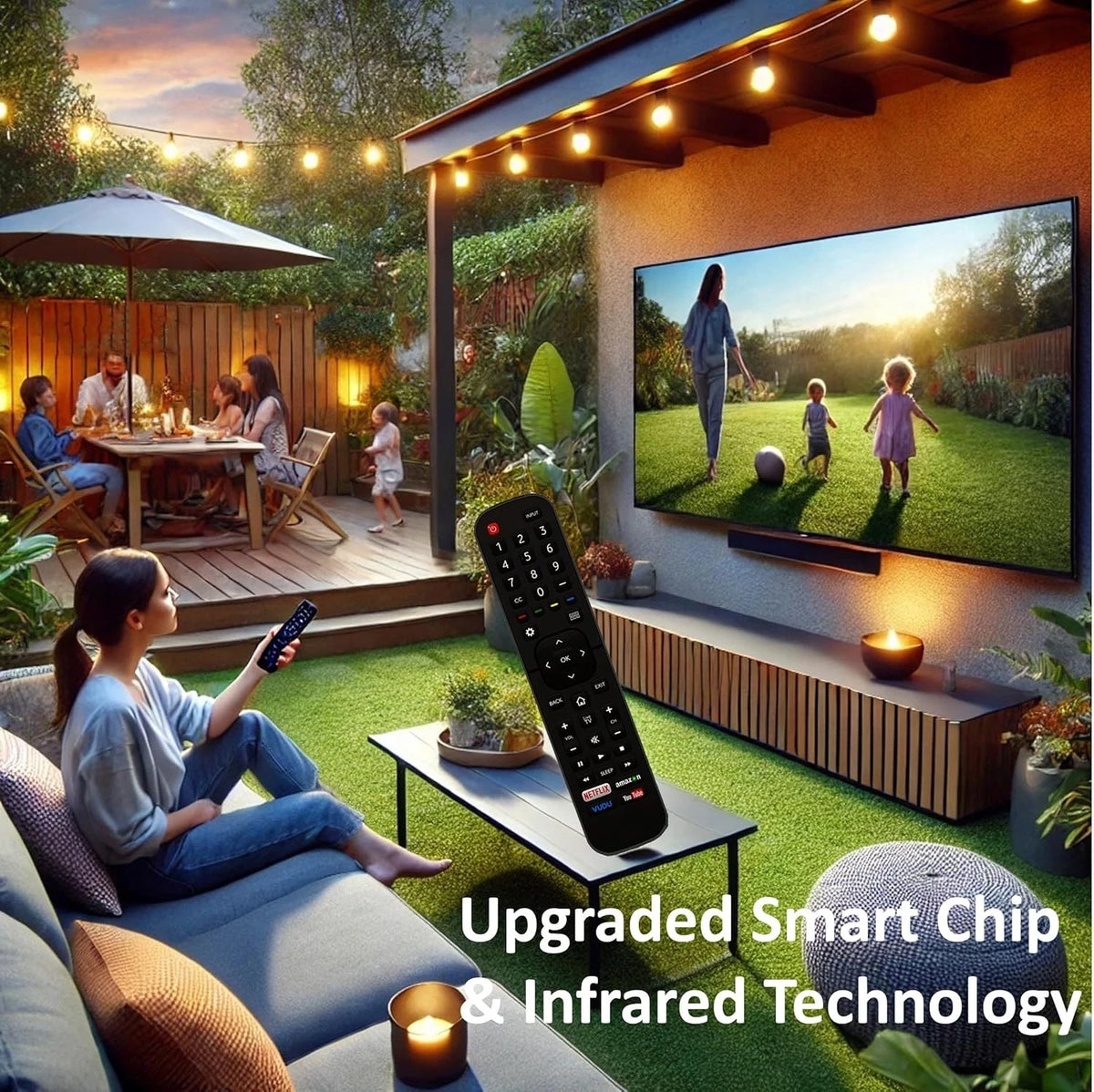 Universal for All Hisense-TV-Remote Compatible with Hisense 4K LED Black
